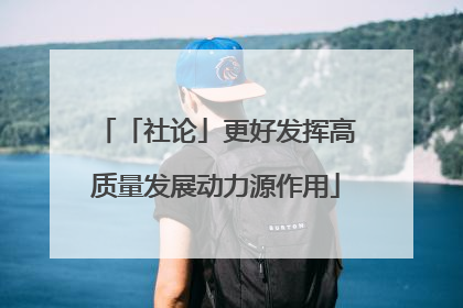 「社论」更好发挥高质量发展动力源作用