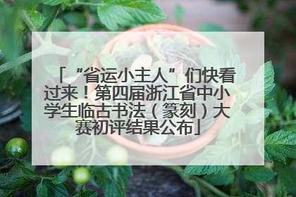 “省运小主人”们快看过来！第四届浙江省中小学生临古书法（篆刻）大赛初评结果公布