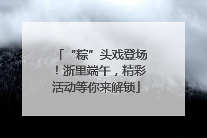 “粽”头戏登场！浙里端午，精彩活动等你来解锁