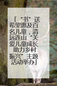 “书”送希望惠及百名儿童，清远连山“关爱儿童成长 助力乡村振兴”主题活动举办
