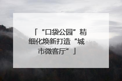 “口袋公园”精细化焕新打造“城市微客厅”