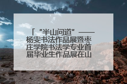 “半山问道”——杨雯书法作品展暨枣庄学院书法学专业首届毕业生作品展在山东省文化馆开幕