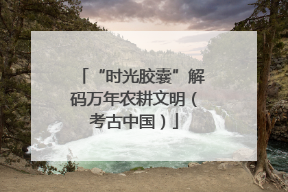 “时光胶囊”解码万年农耕文明（考古中国）