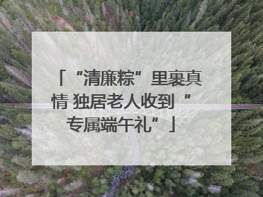“清廉粽”里裹真情 独居老人收到“专属端午礼”
