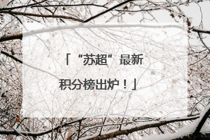 “苏超”最新积分榜出炉！