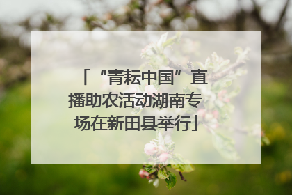 “青耘中国”直播助农活动湖南专场在新田县举行