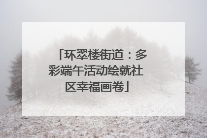 环翠楼街道：多彩端午活动绘就社区幸福画卷