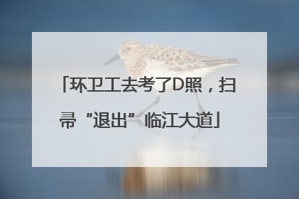 环卫工去考了D照，扫帚“退出”临江大道