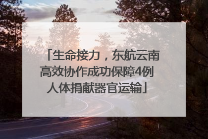 生命接力，东航云南高效协作成功保障4例人体捐献器官运输
