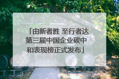 由新者胜 至行者达 第三届中国企业碳中和表现榜正式发布