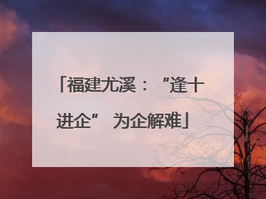 福建尤溪：“逢十进企” 为企解难