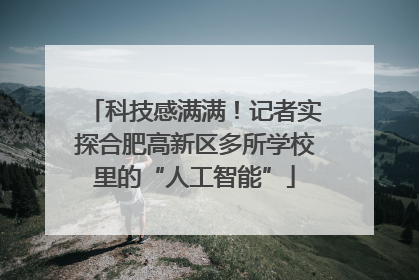 科技感满满！记者实探合肥高新区多所学校里的“人工智能”