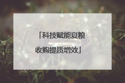 科技赋能夏粮收购提质增效