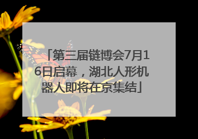 第三届链博会7月16日启幕，湖北人形机器人即将在京集结