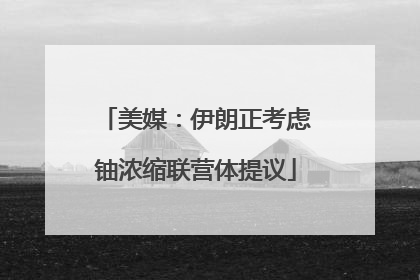 美媒：伊朗正考虑铀浓缩联营体提议