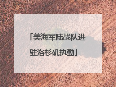 美海军陆战队进驻洛杉矶执勤