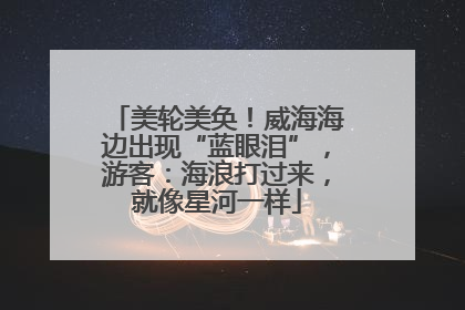 美轮美奂！威海海边出现“蓝眼泪”，游客：海浪打过来，就像星河一样