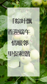 粽叶飘香迎端午 情暖邻里促和谐