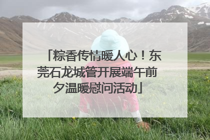 粽香传情暖人心！东莞石龙城管开展端午前夕温暖慰问活动