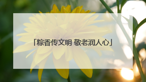 粽香传文明 敬老润人心