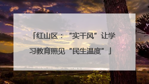 红山区：“实干风”让学习教育照见“民生温度”