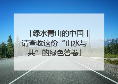 绿水青山的中国丨请查收这份“山水与共”的绿色答卷