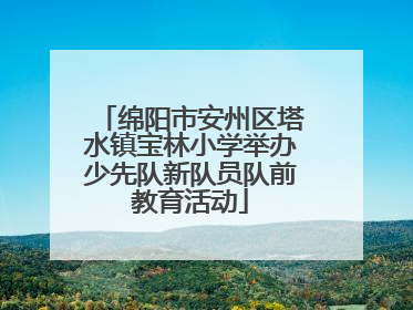 绵阳市安州区塔水镇宝林小学举办少先队新队员队前教育活动