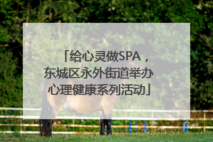 给心灵做SPA，东城区永外街道举办心理健康系列活动