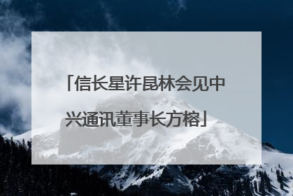 信长星许昆林会见中兴通讯董事长方榕