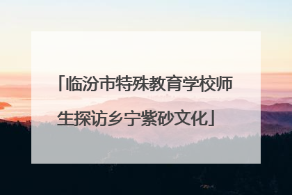 临汾市特殊教育学校师生探访乡宁紫砂文化