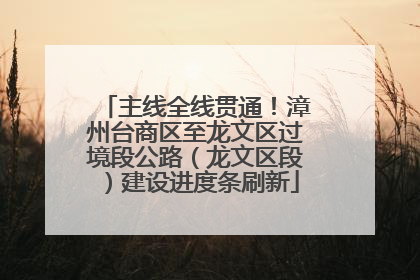 主线全线贯通！漳州台商区至龙文区过境段公路（龙文区段）建设进度条刷新