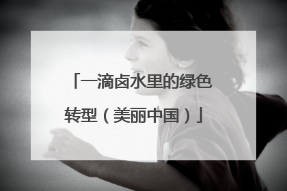 一滴卤水里的绿色转型（美丽中国）