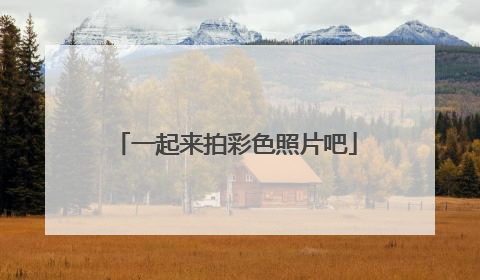 一起来拍彩色照片吧