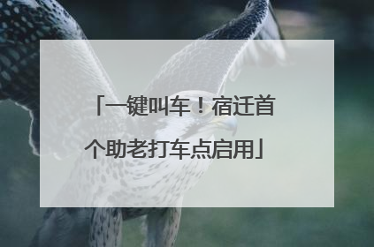一键叫车！宿迁首个助老打车点启用