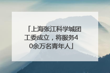 上海张江科学城团工委成立，将服务40余万名青年人