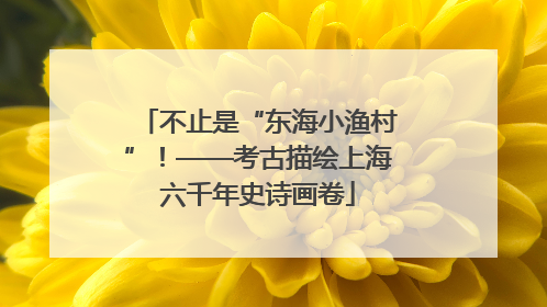 不止是“东海小渔村”！——考古描绘上海六千年史诗画卷