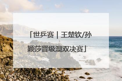 世乒赛｜王楚钦/孙颖莎晋级混双决赛