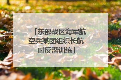 东部战区海军航空兵某团组织长航时反潜训练