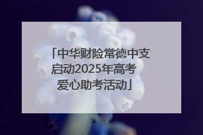 中华财险常德中支启动2025年高考爱心助考活动