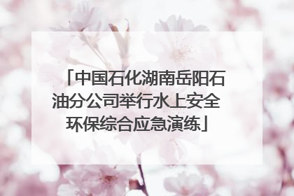 中国石化湖南岳阳石油分公司举行水上安全环保综合应急演练