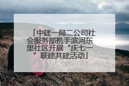 中建一局二公司社会服务部携手滨河东里社区开展“庆七一”联建共建活动