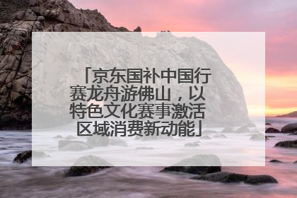 京东国补中国行赛龙舟游佛山，以特色文化赛事激活区域消费新动能