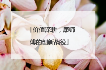价值深耕，康师傅的创新战役