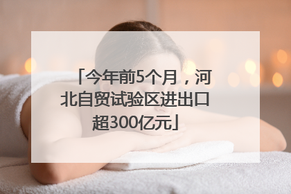 今年前5个月，河北自贸试验区进出口超300亿元