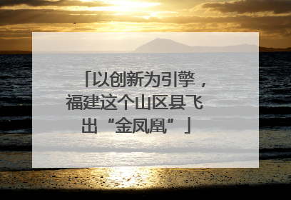 以创新为引擎，福建这个山区县飞出“金凤凰”