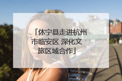 休宁县走进杭州市临安区 深化文旅区域合作
