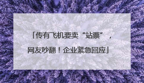 传有飞机要卖“站票”，网友吵翻！企业紧急回应