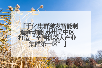 千亿集群激发智能制造新动能 苏州吴中区打造“全国机器人产业集群第一区”