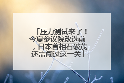 压力测试来了！今夏参议院改选前，日本首相石破茂还需闯过这一关