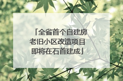 全省首个自建房老旧小区改造项目即将在石首建成